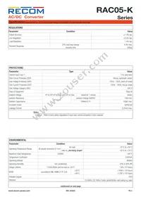 RAC05-3.3SK Datasheet Page 3