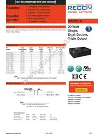 RAC20-0515TA-ST Datasheet Cover