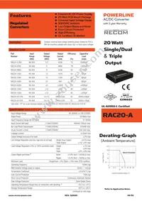 RAC20-09DA-ST Datasheet Cover