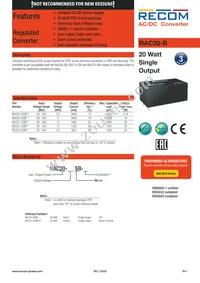 RAC20-3.3SB-ST Datasheet Cover