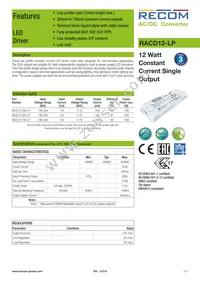 RACD12-350-LP Datasheet Cover