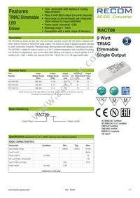 RACT09-500 Datasheet Cover