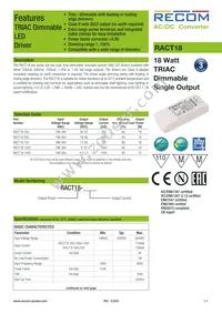 RACT18-1400 Datasheet Cover