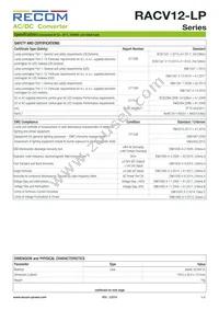 RACV12-24-LP Datasheet Page 3