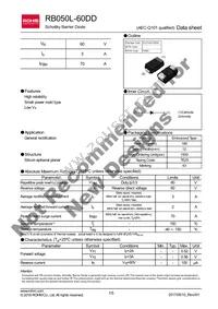 RB050L-60DDTE25 Datasheet Cover