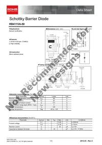 RB411VA-50TR Datasheet Cover