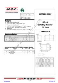 RB520S-30L2-TP Datasheet Cover