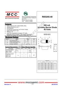 RB520S-40-TP Datasheet Cover