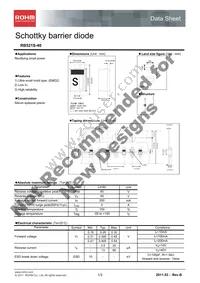 RB521S-40TE61 Datasheet Cover