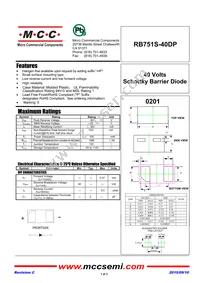 RB751S-40DP-TP Datasheet Cover