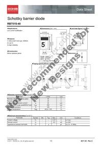 RB751S-40TE61 Datasheet Cover