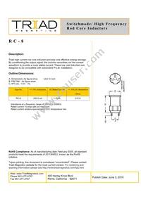 RC-8-B Datasheet Cover