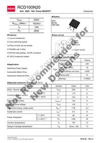 RCD100N20TL Datasheet Cover