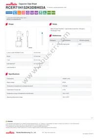 RCER71H152K0DBH03A Datasheet Cover