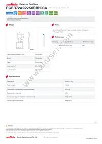 RCER72A222K0DBH03A Datasheet Cover