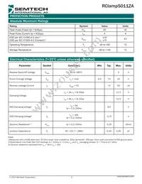 RCLAMP5011ZATFT Datasheet Page 2