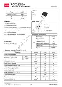 RDD022N50TL Datasheet Cover