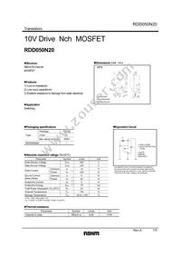 RDD050N20TL Datasheet Cover