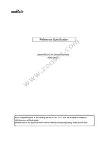 RDE7U2E222J1M1H03A Datasheet Cover