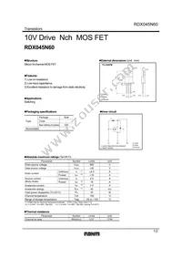 RDX045N60FU6 Datasheet Cover