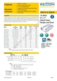 REC15-4812SZ/H3 Datasheet Cover