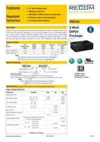 REC3A-0505SW/H2/X1 Datasheet Cover