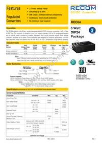 REC6A-0505SW/H2/X1 Datasheet Cover