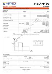 REDIN480-24 Datasheet Page 3