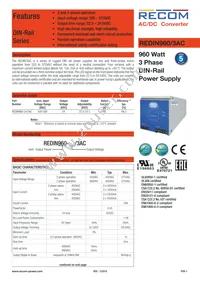 REDIN960-24/3AC Datasheet Cover