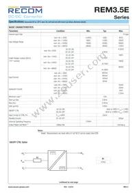 REM3.5E-0505S/R6/A/SMD Datasheet Page 2