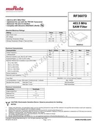 RF3607D Datasheet Cover