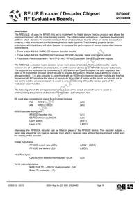 RF600D Datasheet Page 19