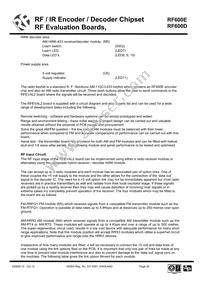 RF600D Datasheet Page 20