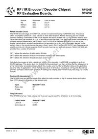 RF600D Datasheet Page 21