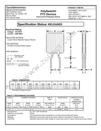 RHE750 Datasheet Cover