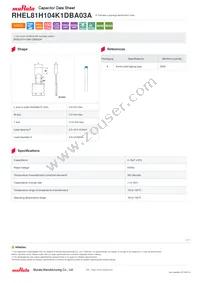 RHEL81H104K1DBA03A Datasheet Cover