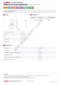 RHEL81H152K1DBA03A Datasheet Cover