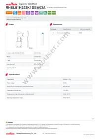 RHEL81H222K1DBA03A Datasheet Cover