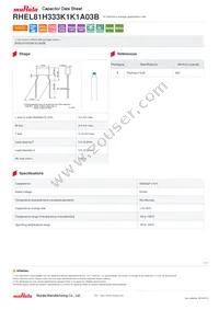 RHEL81H333K1K1A03B Datasheet Cover