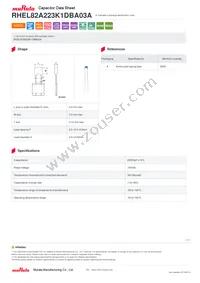 RHEL82A223K1DBA03A Datasheet Cover