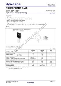 RJH60F7BDPQ-A0#T0 Datasheet Cover