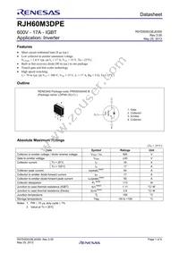 RJH60M3DPE-00#J3 Datasheet Cover