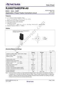 RJH65T04BDPMA0#T2F Datasheet Cover