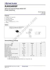 RJK0349DSP-01#J0 Datasheet Cover