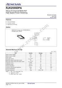 RJK2555DPA-00#J0 Datasheet Page 3