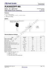 RJK4002DPP-M0#T2 Datasheet Cover