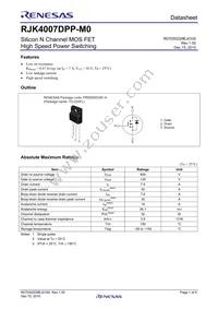 RJK4007DPP-M0#T2 Datasheet Cover