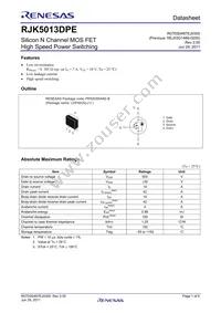 RJK5013DPE-00#J3 Datasheet Cover