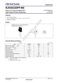 RJK5033DPP-M0#T2 Datasheet Cover