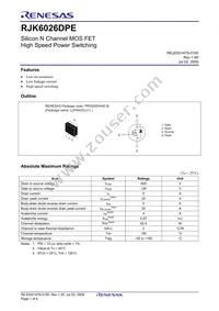 RJK6026DPE-00#J3 Datasheet Page 3